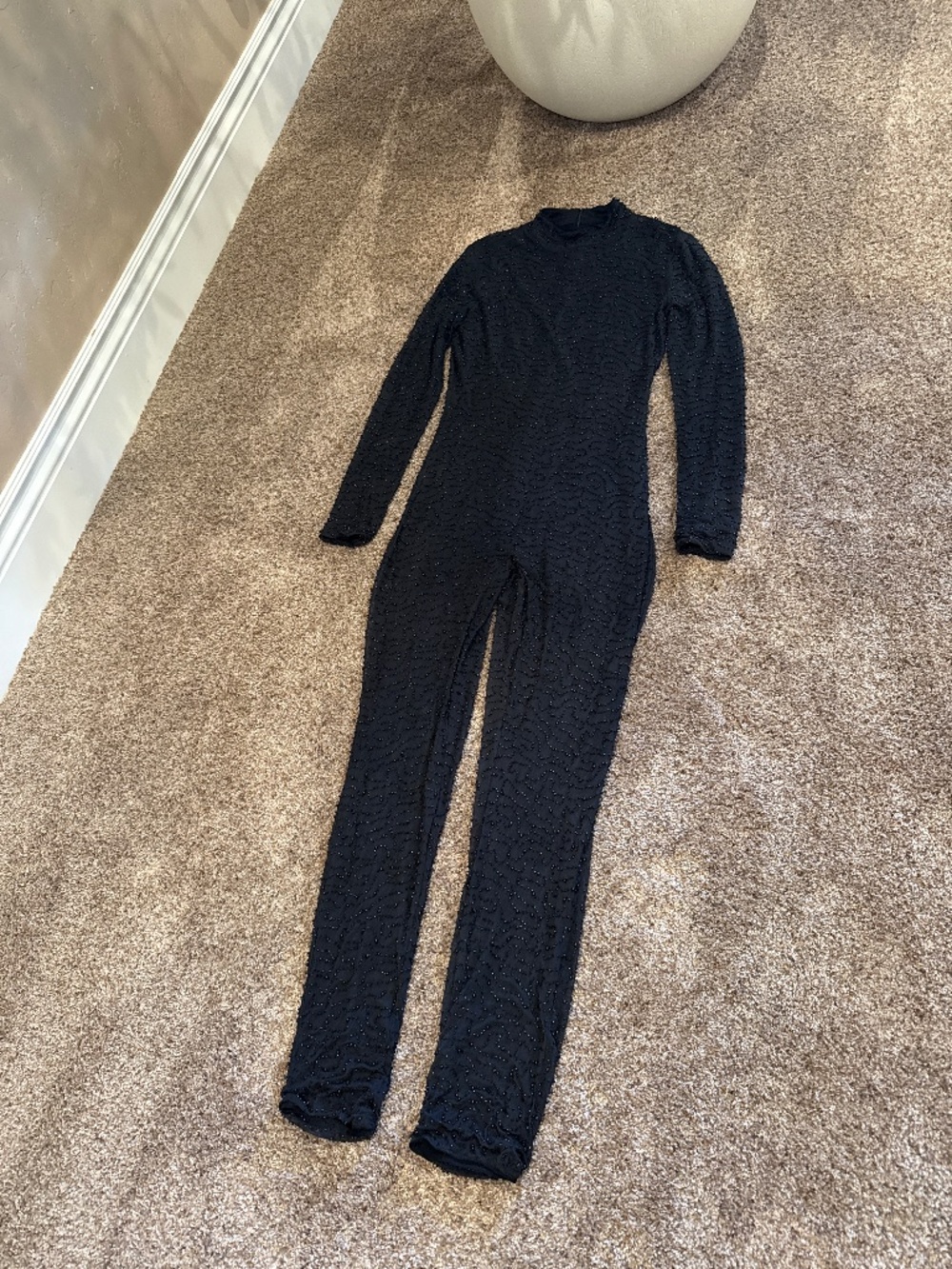 Black beaded jumpsuit